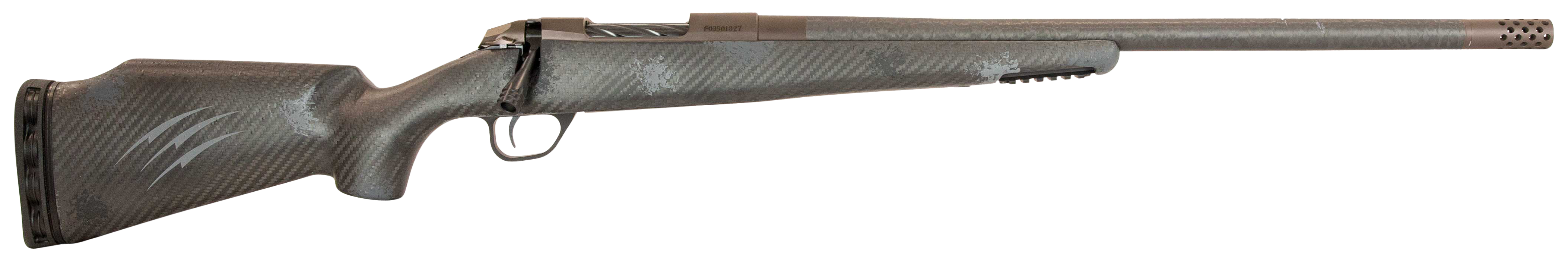 Fierce Firearms FCRG7PRC22TP Carbon Rage  Full Size 7mm PRC 3+1 22" Black C3 Carbon Fiber Barrel, Tungsten Gray Cerakote Steel Receiver, Phantom Camo Fixed Monte Carlo Stock,