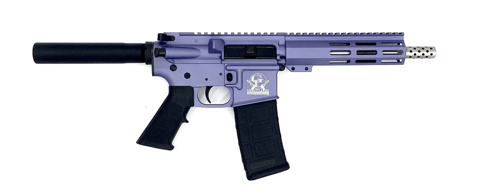 GLFA AR15 Pistol - Wild Orchid | .223 Wylde | 7.5" Heavy Stainless Steel Barrel | 7" M-LOK Handguard