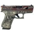 Glock G43X Custom 9mm 3.4in 10rd Rising Sun Blue Engraved Finish