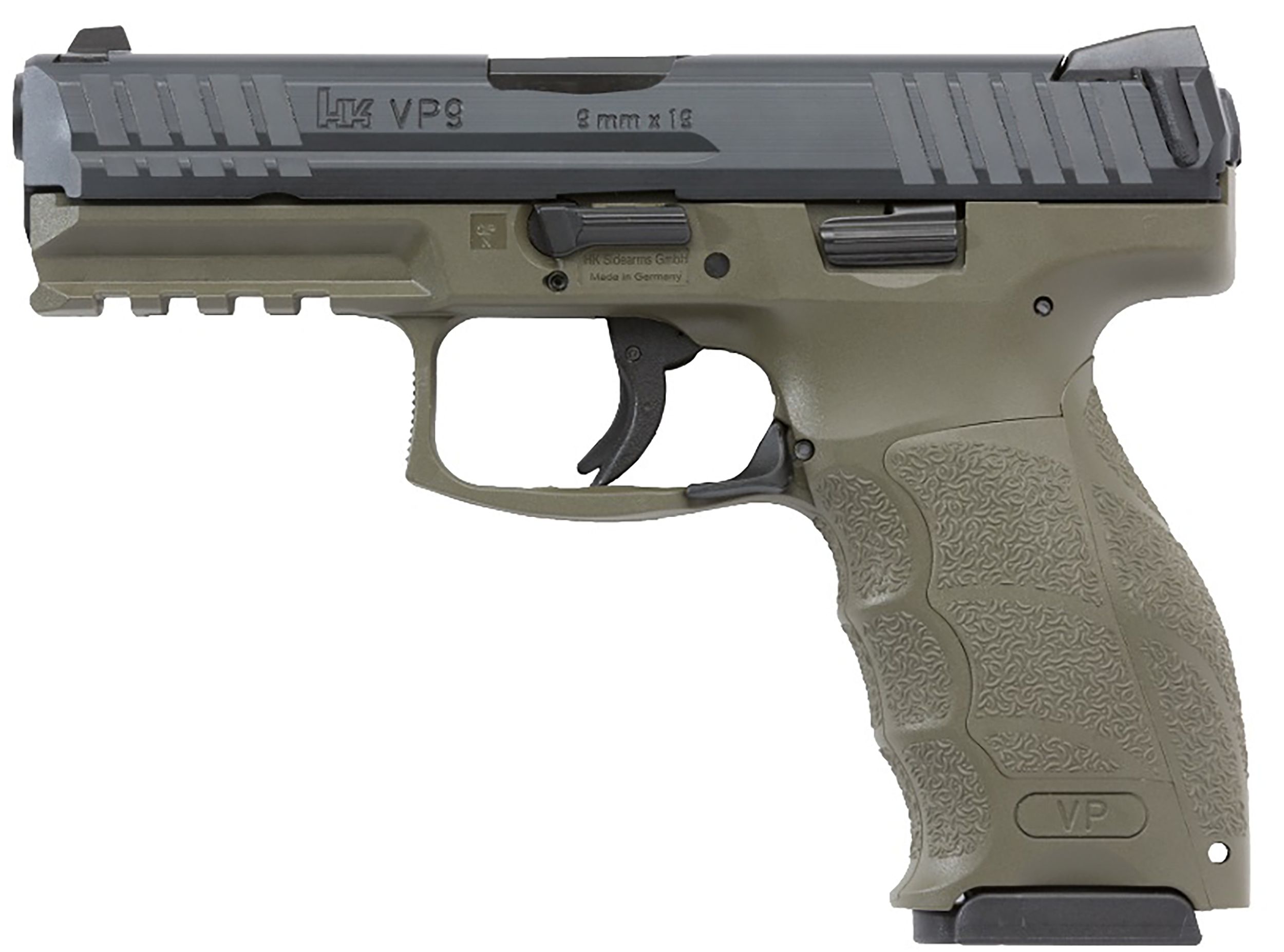 HK VP9 9mm Luger, 4.09in. Barrel, 17rd, Night Sights - ODG (81000234)