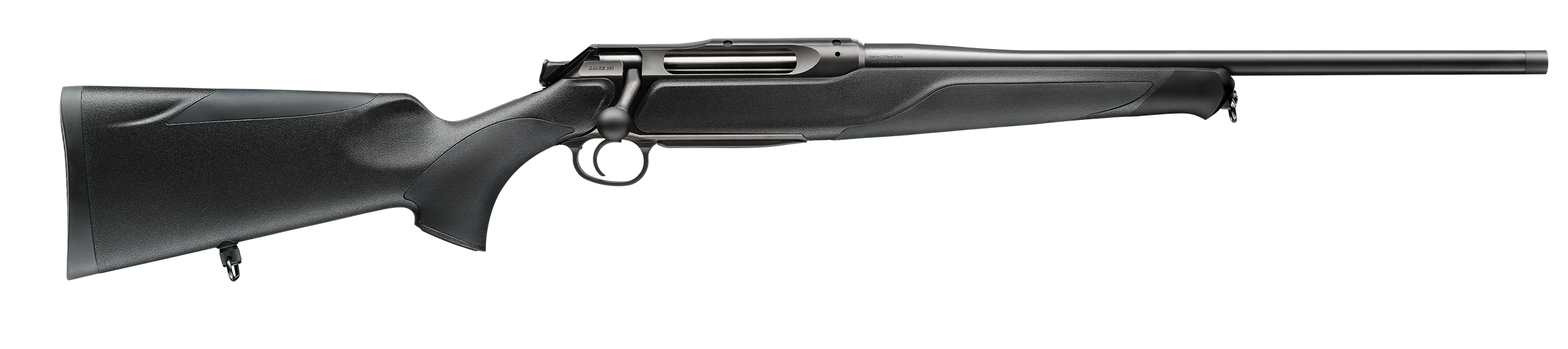 Sauer 80117640 505 Synchro XT Full Size 375 H&H Mag 3+1 24" Titanium Gray Steel Barrel, Saddle Mount Steel Receiver, Black Fixed Synthetic Stock - 80117640 - 810496024790