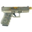 Glock G19 Gen 3 9mm Luger 4 in Barrel 15 rd Distressed Gold Engraved