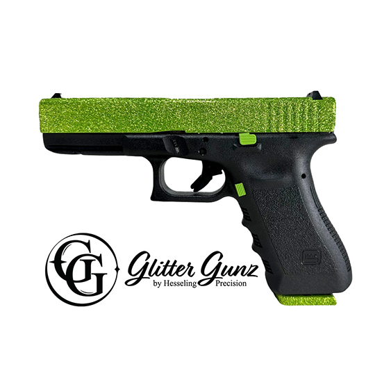 Glock G17 Gen 3 9mm Luger 4.49in 17rd Green GlitterGunz Finish