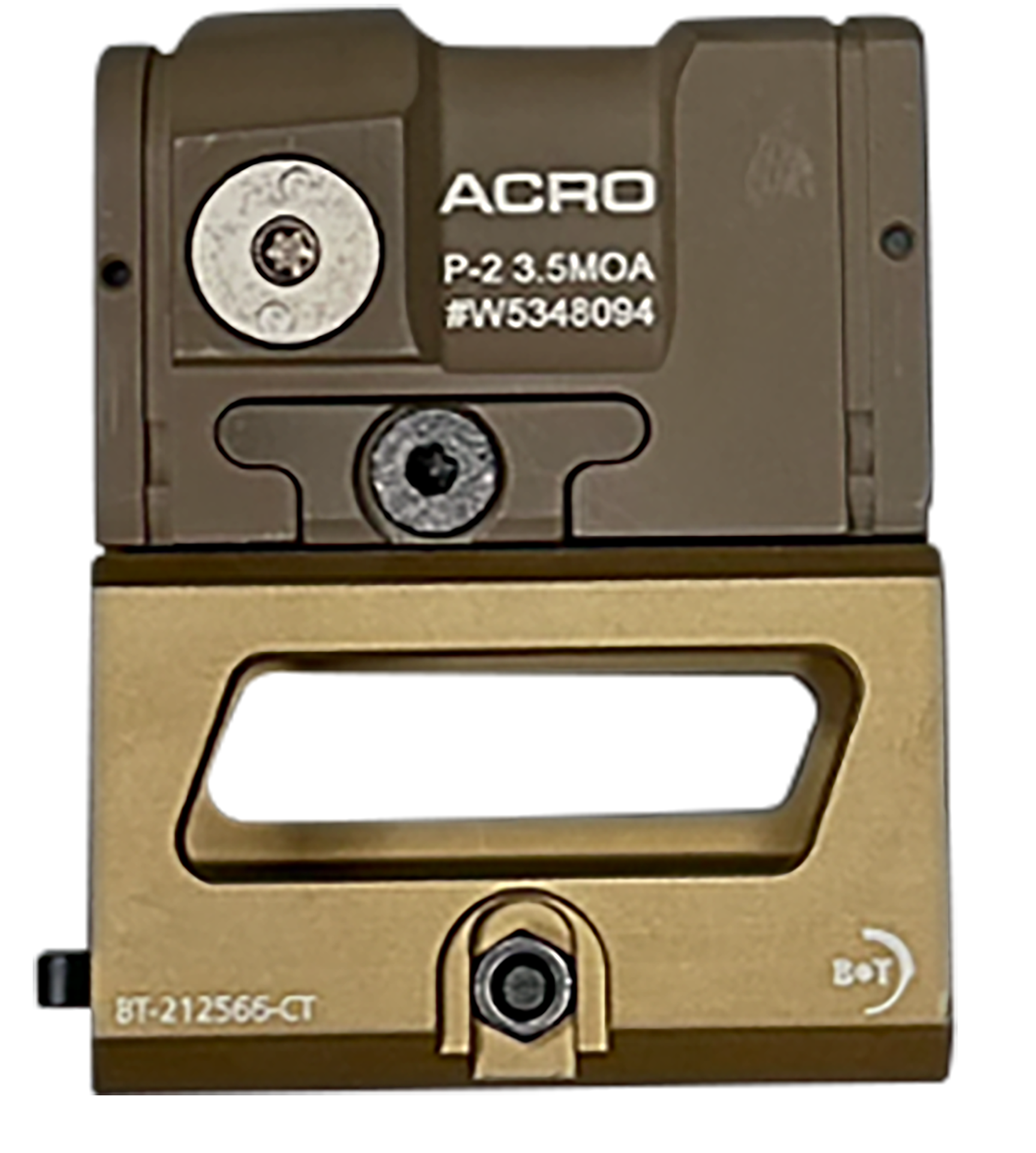 B&T Firearms AP200777FDEM Aimpoint ACRO P-2  Flat Dark Earth 1 x 0.59" x 0.59" 3.5 MOA Red Dot