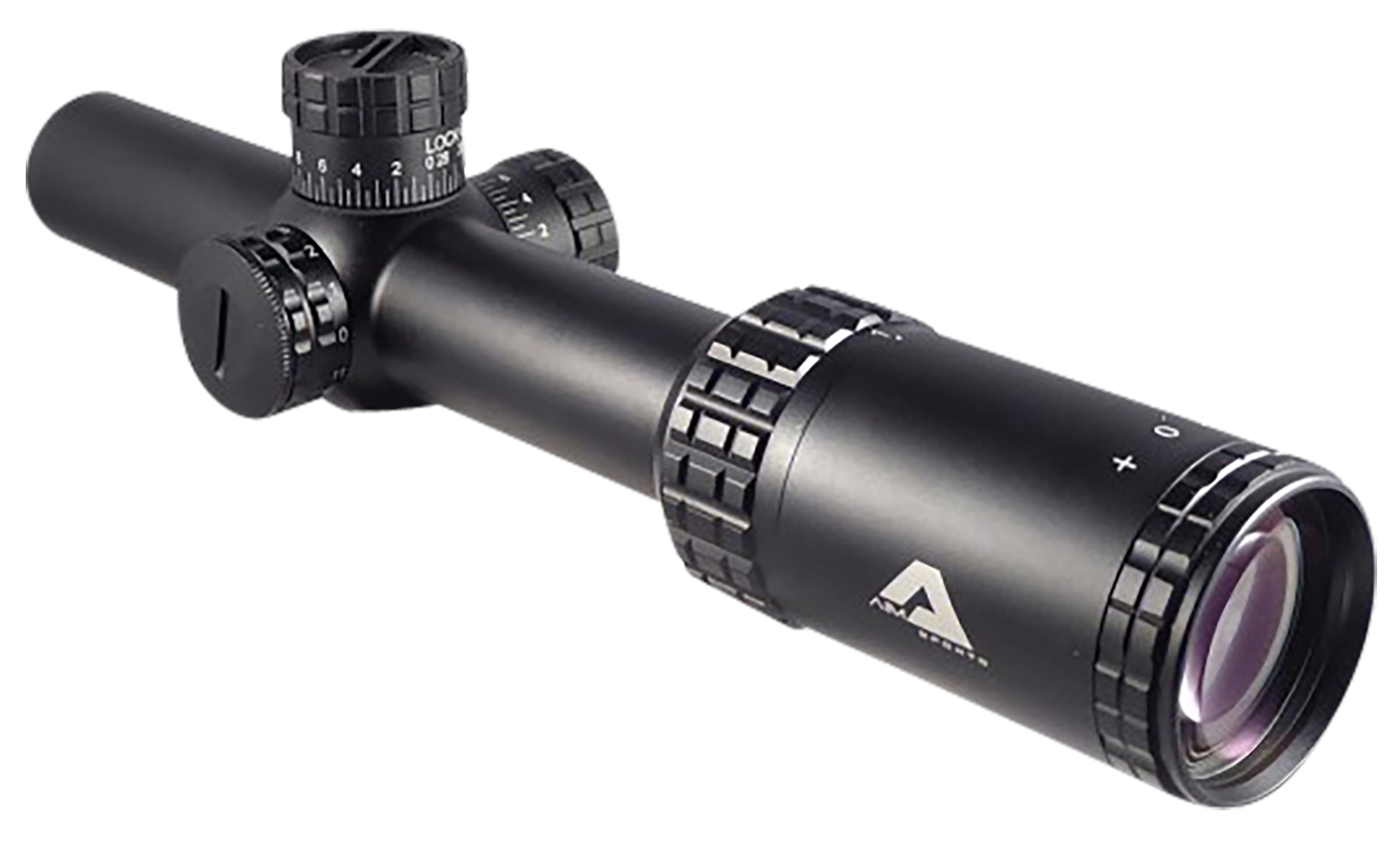 Aim Sports  Alpha 6  Black Anodized 1-6x 24mm CQ1-MOA Reticle