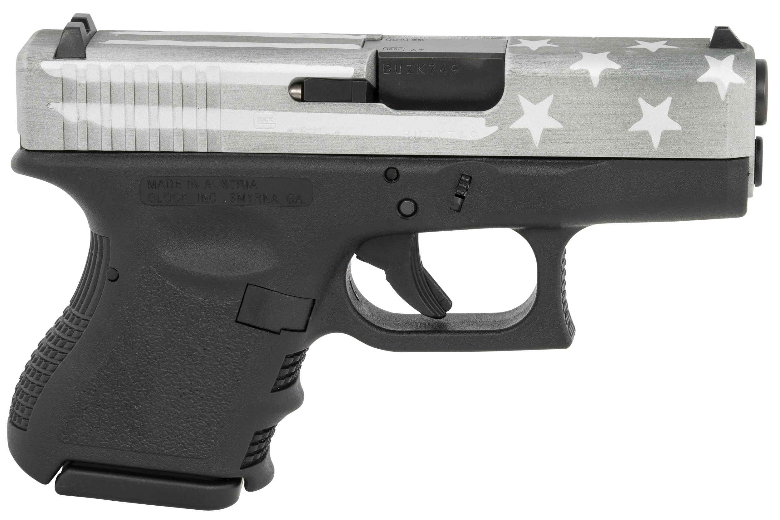 Glock 26 Gen 3, 9mm, 3.43in. Barrel, 10rd - Black (PI2650204BWFS)