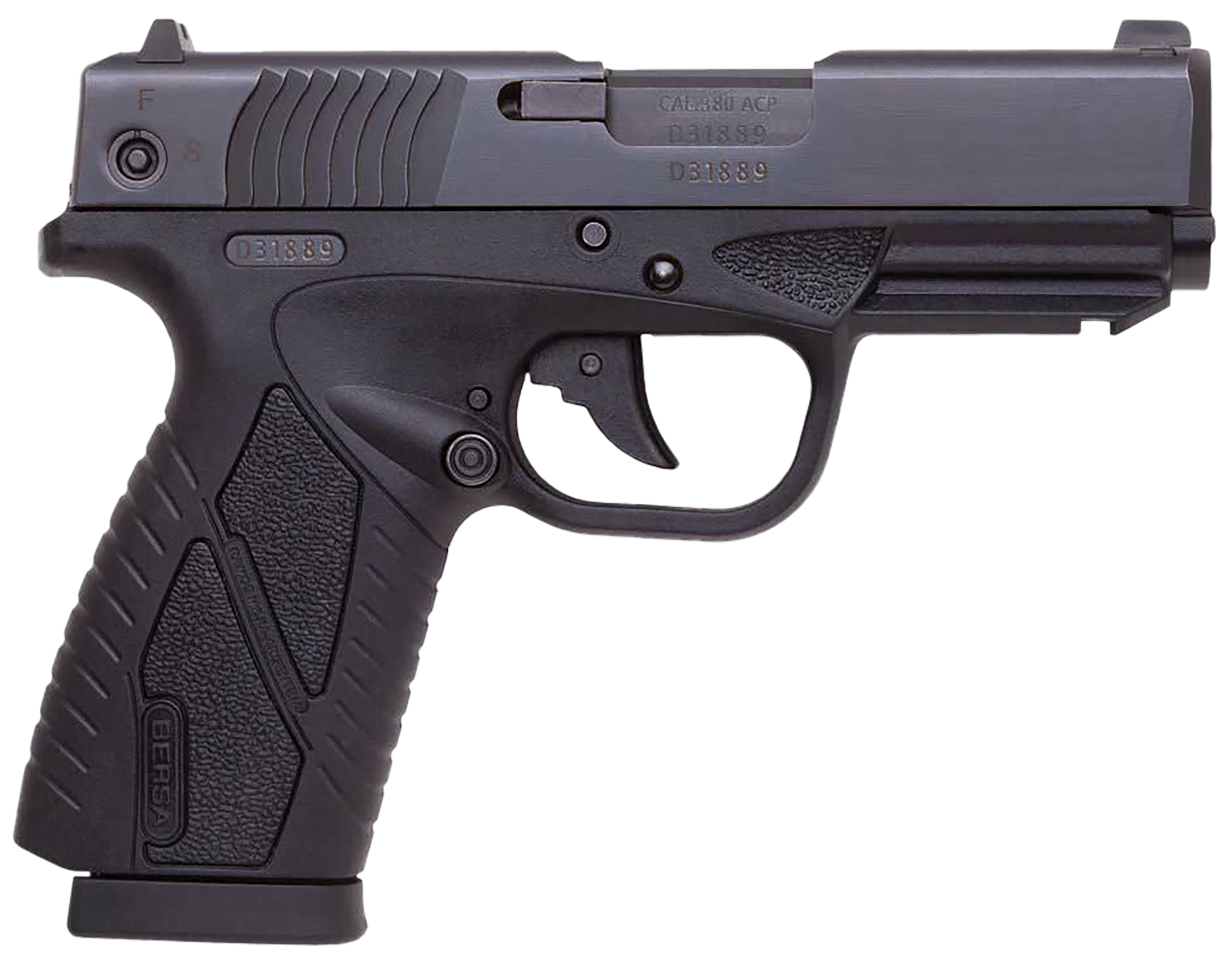 Bersa Bpcc 380ACP, 3.3in. Barrel, 8rd - Black (BP380MCC)