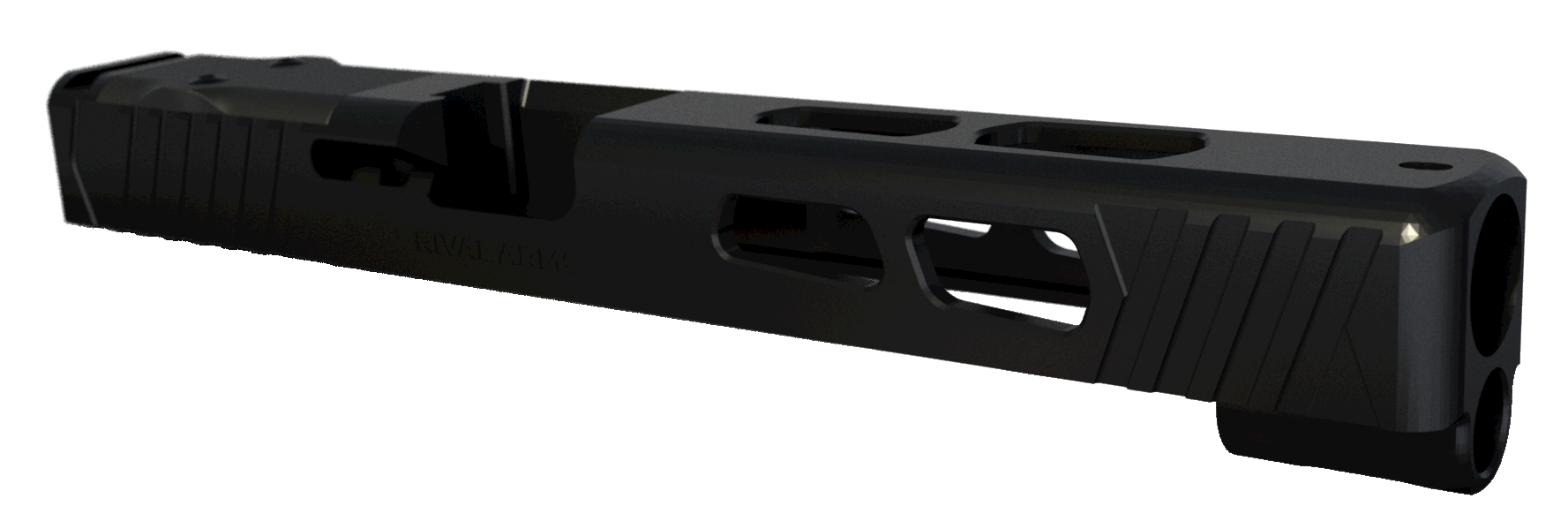 Rival Arms RA10G705A Precision Slide A1 Docter Cut Black QPQ Case Hardened 17-4 Stainless Steel for Glock 34 Gen 3