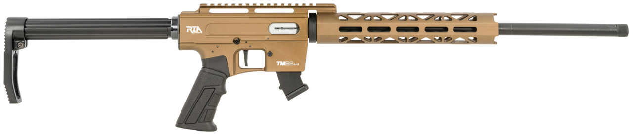 Armscor TM22 RIA Exclusive, 22 Long Rifle, 18in. Barrel, 10rd, MLOK Handguard & Fixed Stock - Bronze (NPN: TM2218BURNT)
