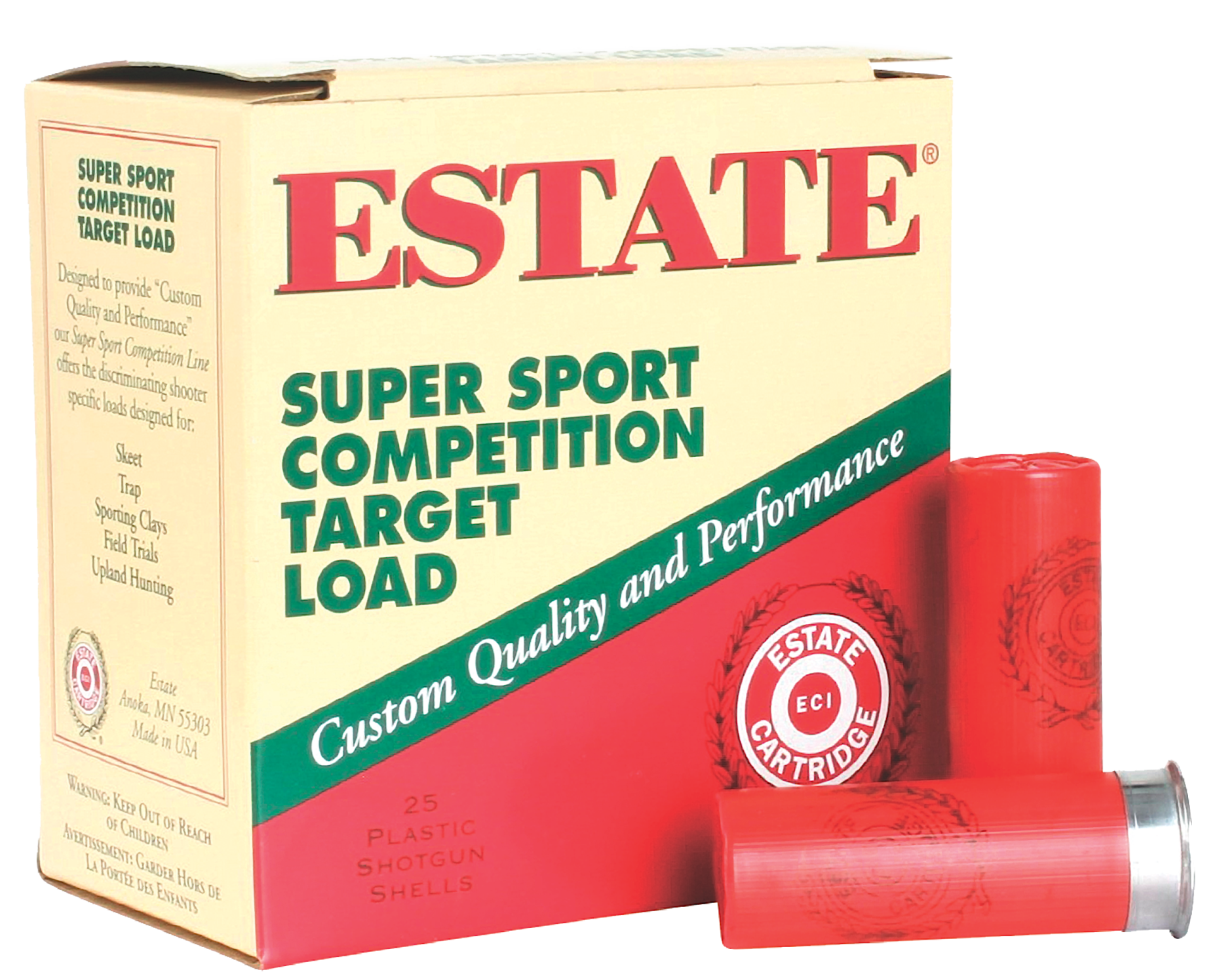 Estate Super Sport Competition Target Load 12 ga. 2.75 in. 2 3/4 Dr. 1 oz. 7.5 Shot 25 rd.