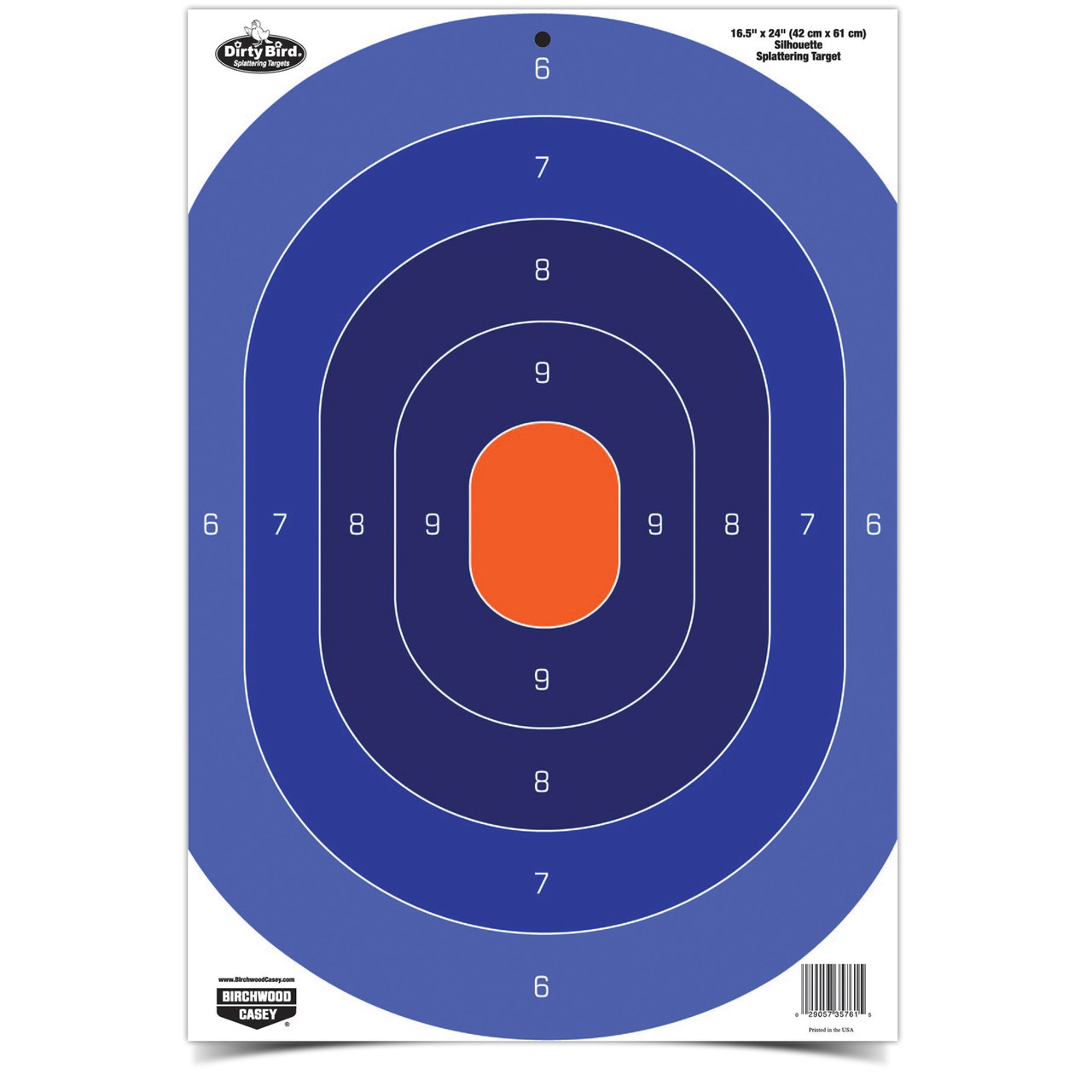 Dirty Bird 16.5 x 24 Blue/Orange Target, 3 Targets