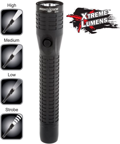 NightStick Duty Rechargeable 650 Flashlight Focused Beam One Handed Control Non Slip Grip