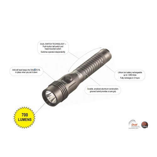 Streamlight Strion Ds Hl High Lumen Dual Switch LED Rechargeable Tactical Flashlight