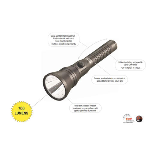 Streamlight Strion Ds Hpl Led Flashlight Dual Switch Technology Rechargeable High Lumen C4 Aluminum