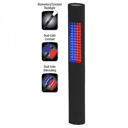 NightStick 2in1 Safety Light Flashlight Long Throw Dual Color Flashing Wide Angle 4 AA