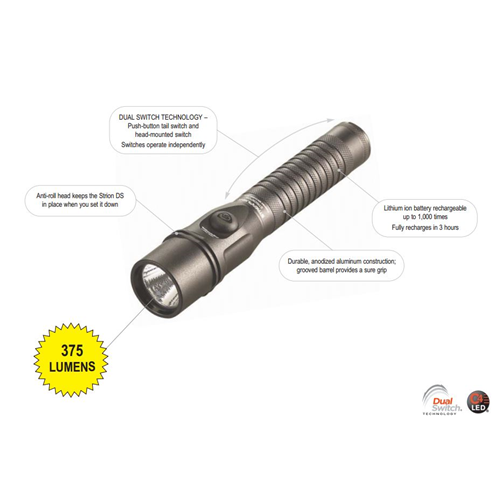 Streamlight Strion DS Compact Flashlight Dual Switch Technology C4 LED