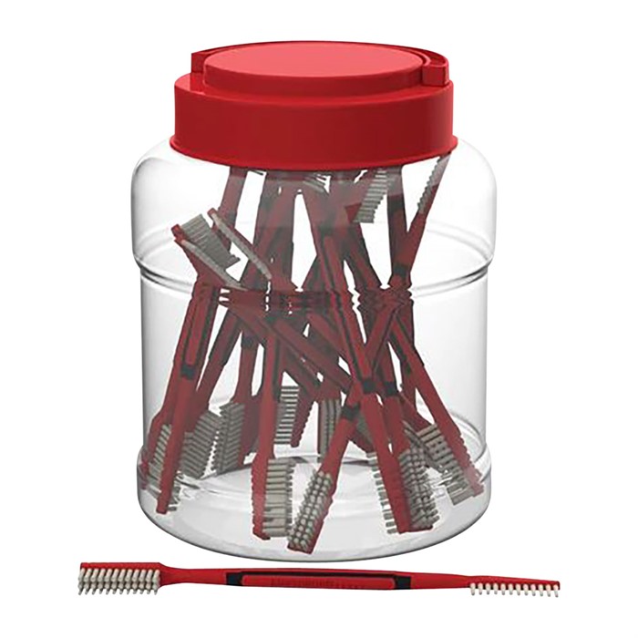 Birchwood Casey NYLBRSH2 Cleaning Brush  Plastic Nylon Bristles Double Ended Tip 25 Pack