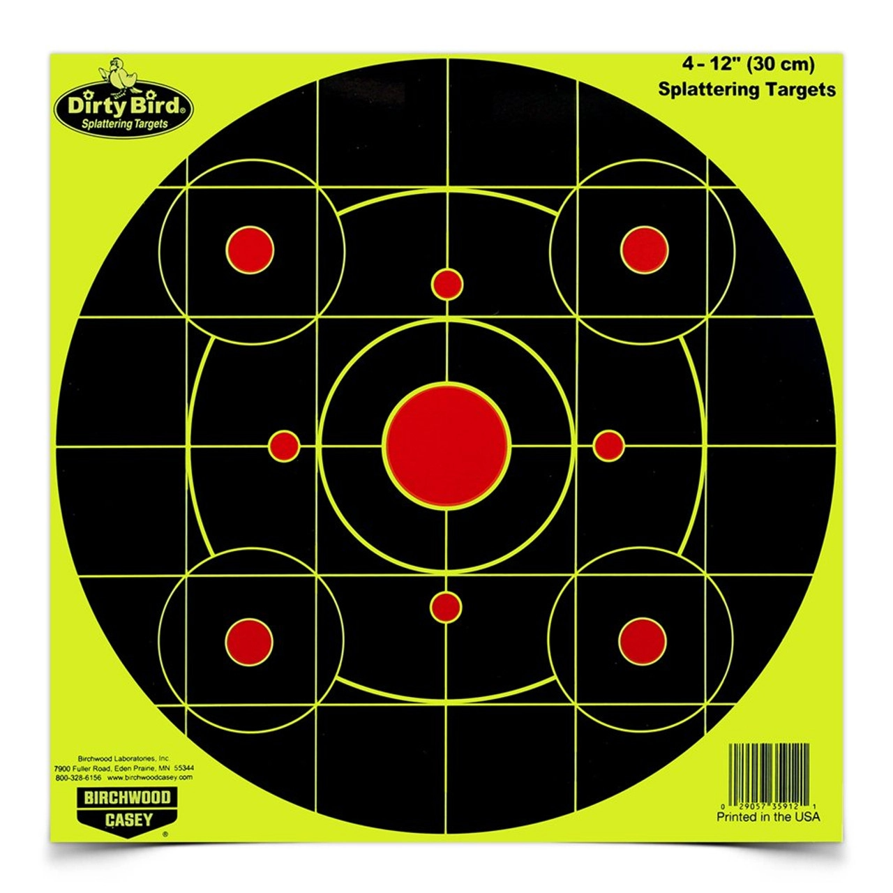 Bc Dirty Bird 12 Bull's Eye Yellow Sight In 4pk