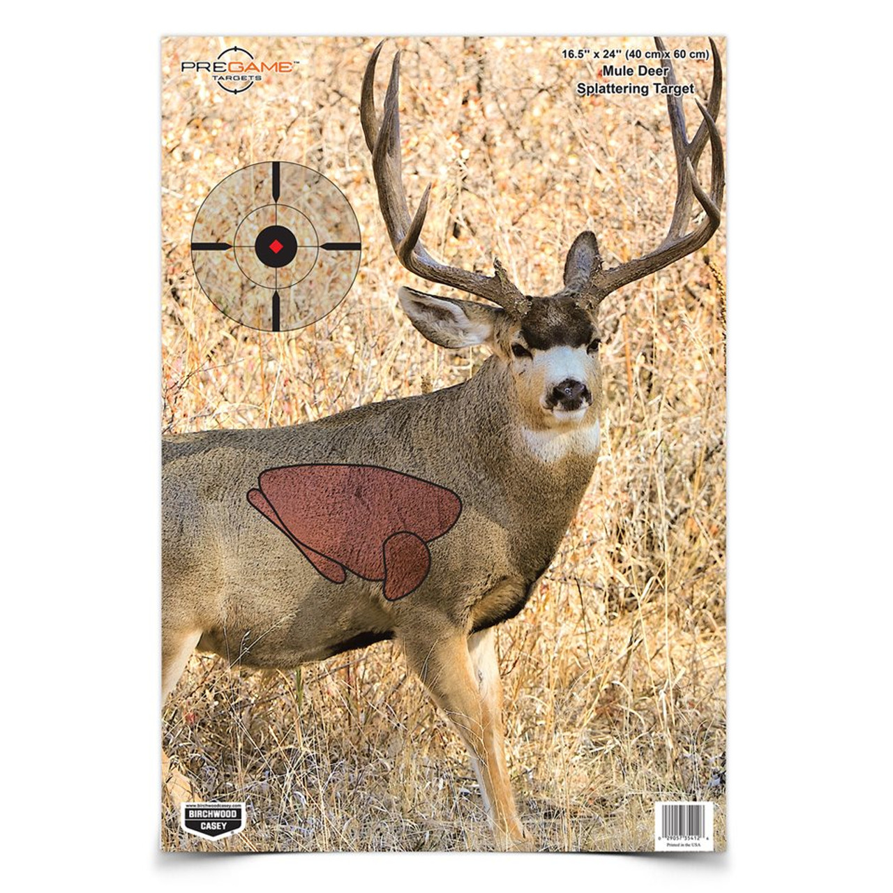 Bc Pregame Mule Deer Tgt 16.5x24 3pk