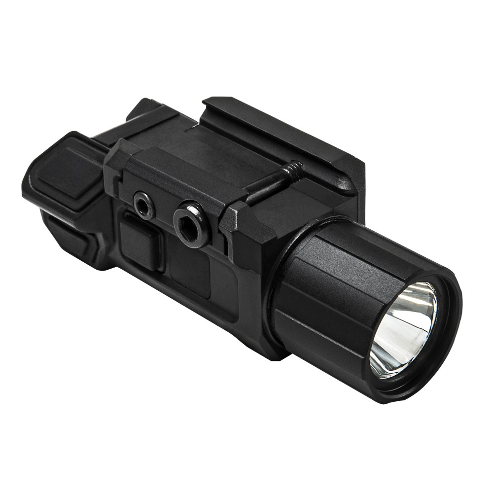 Ncstar Pistol FlashLight with Strobe Ambidextrous Rail Mount for Weaver Picatinny