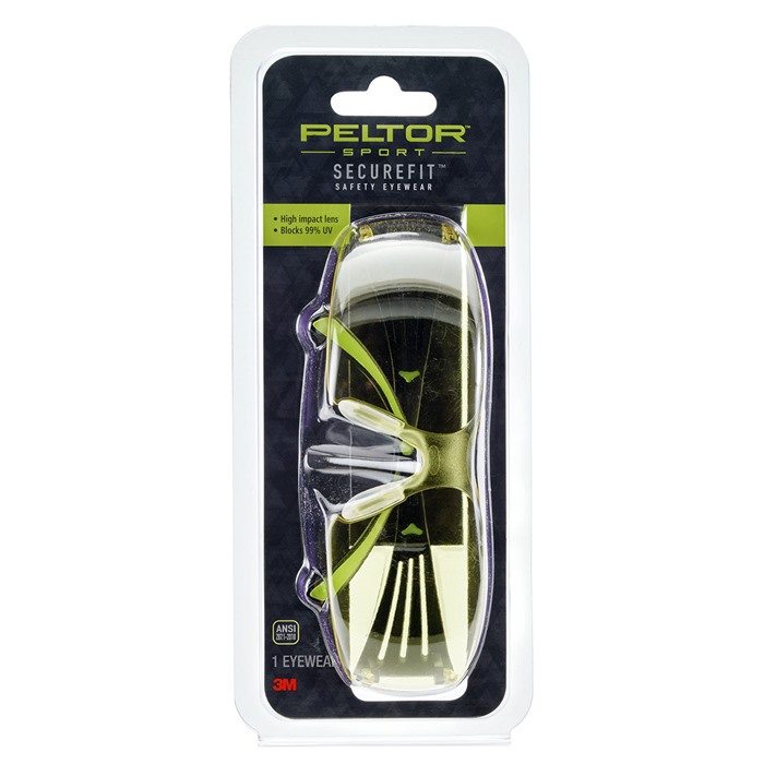 AMBER SECUREFIT  SHOOTING GLASSES BLACK