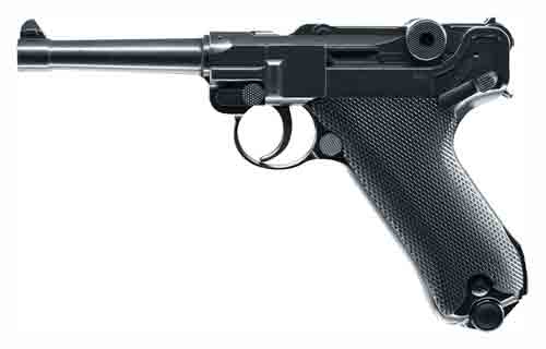 Umarex USA 2251800 Legends P.08  CO2 177 BB 21+1 4.60" Black Polymer Grips