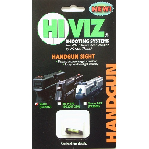 HIVIZ Tactical Overmolded Front Handgun Sight Fits All Glock Models Green .120 Litepipe