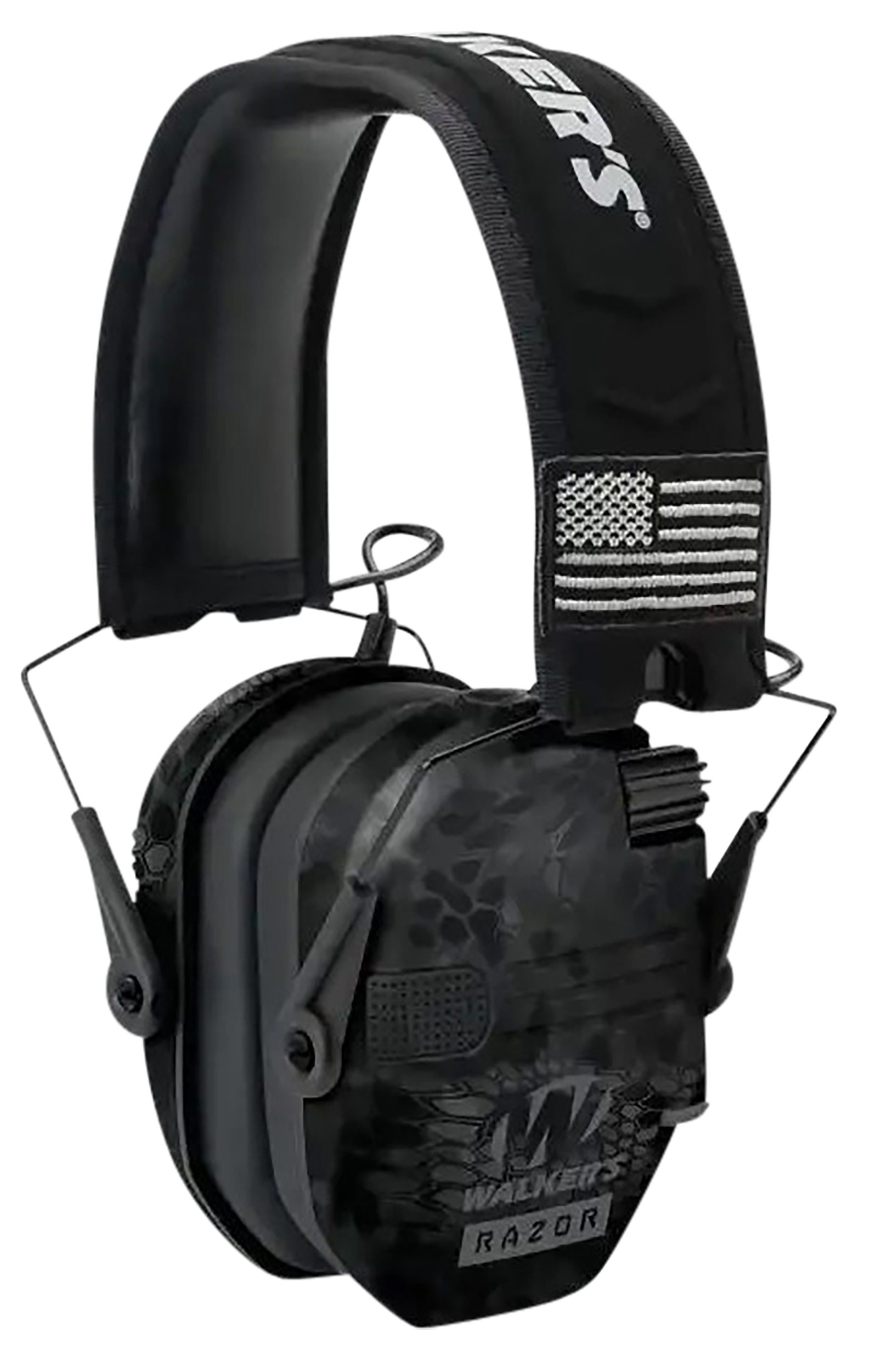 Walker's GWPRSEMPATKPT Razor Patriot Slim Muff 23 dB Over the Head Kryptek Highlander/Black Polymer