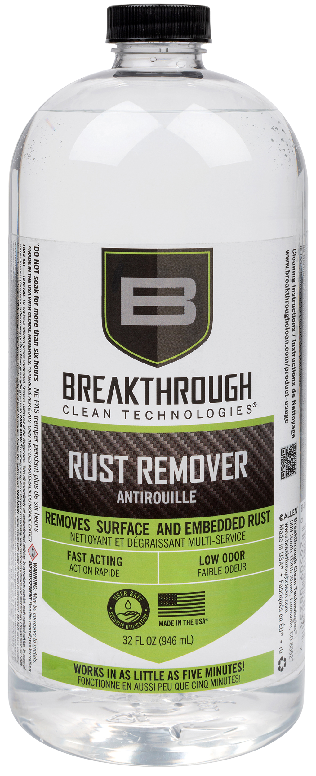 Breakthrough Clean Rust Remover 32 oz Can Eco Friendly Suitable For Firearms