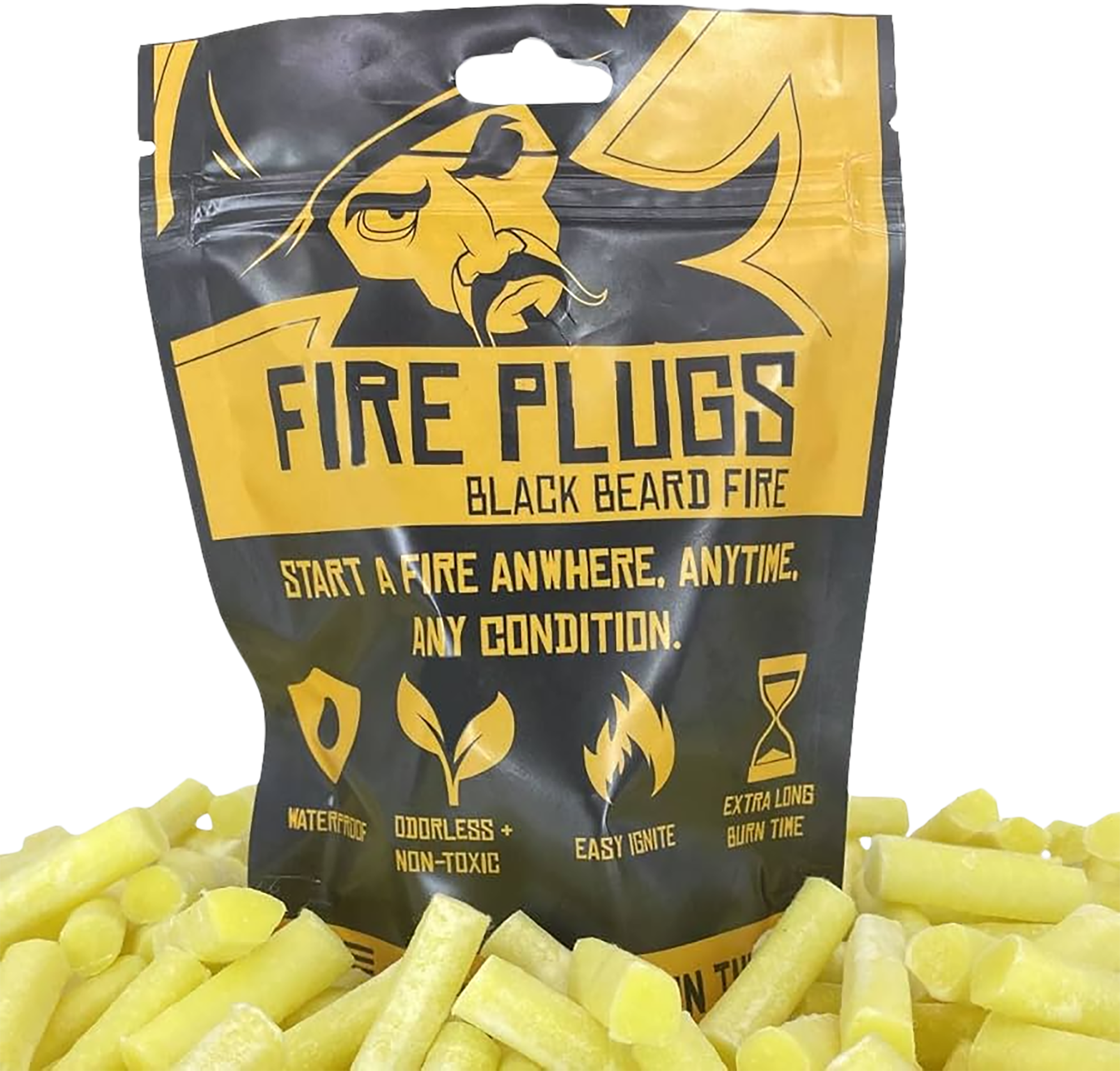 Black Beard Fire Starters PLUG Fire Plug  50 Fire Plugs - PLUG - 860006832490