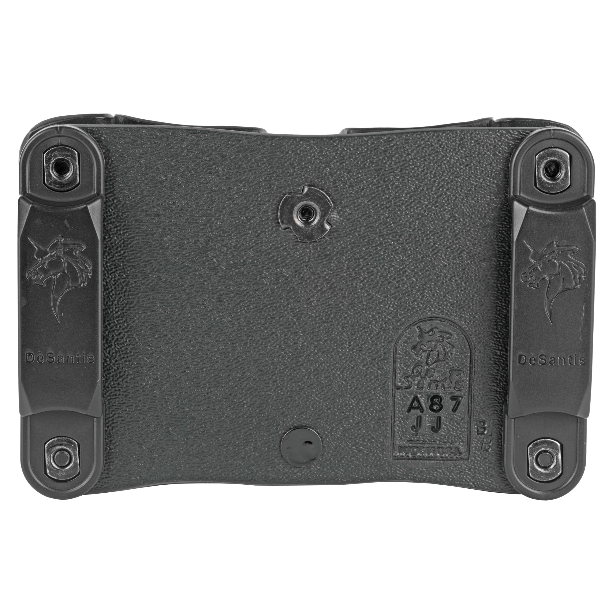 DeSantis Gunhide A87KJJJZ0 Quantico Double Mag Pouch OWB Black Kydex, Belt Clip Fits Belts Up To 1.50" Wide, Compatible w/Glock 17 or 19 Magazines, Ambidextrous - A87KJJJZ0 - 792695343141