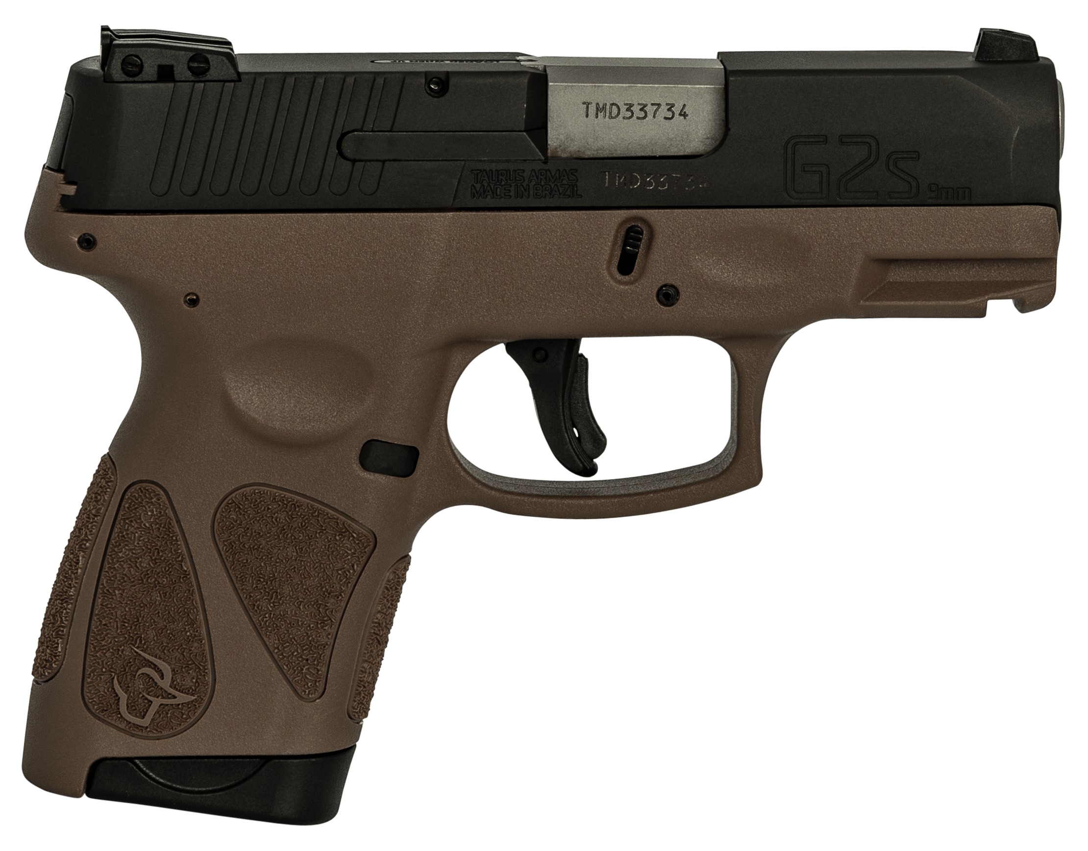 Taurus G2S 9mm Luger 3.26 Inch 7 Rounds Matte Steel Barrel Brown Polymer Frame