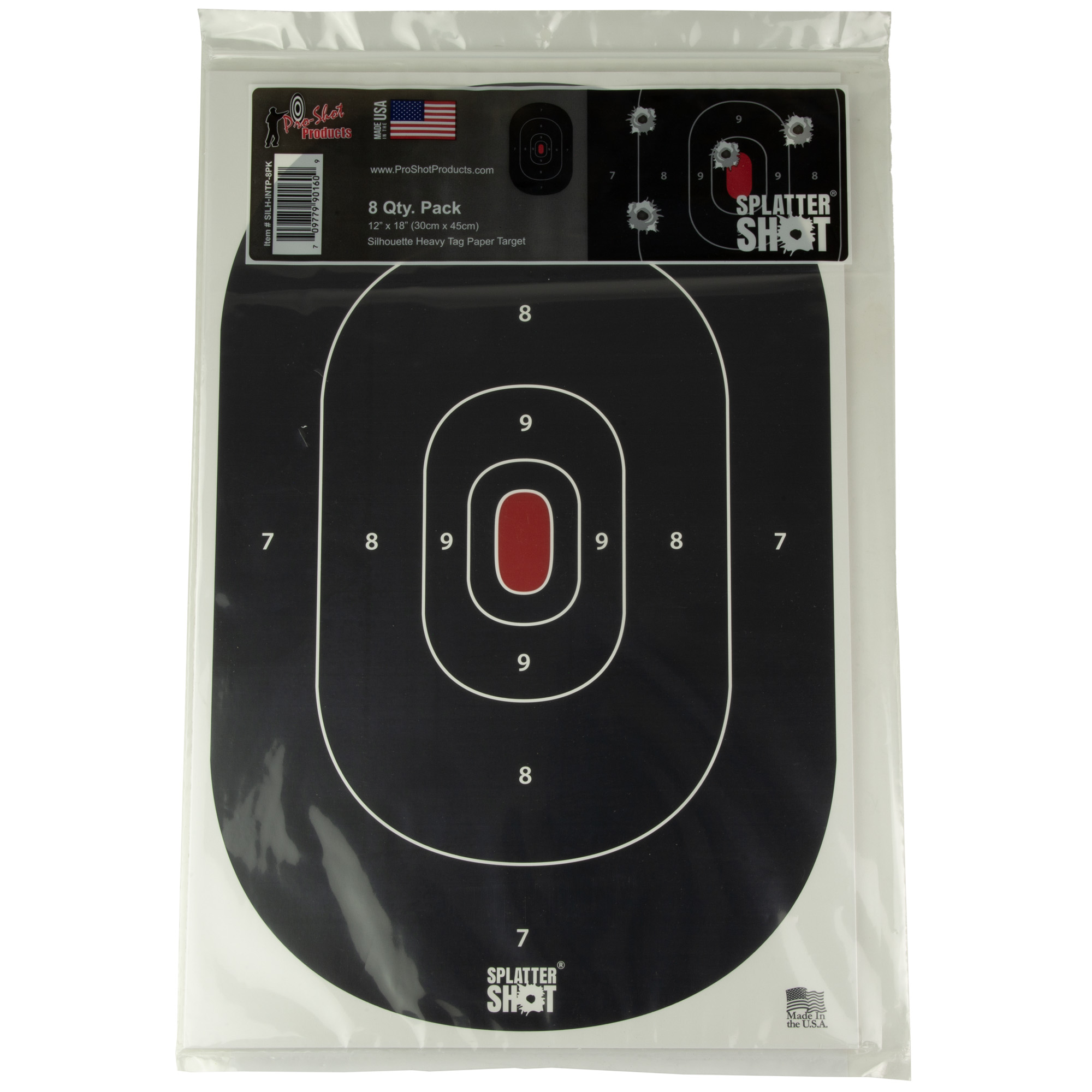 Pro-Shot 12" x 17" Silhouette Target - Tag Paper 8/ct - SILH-INTP-8PK - 709779901609