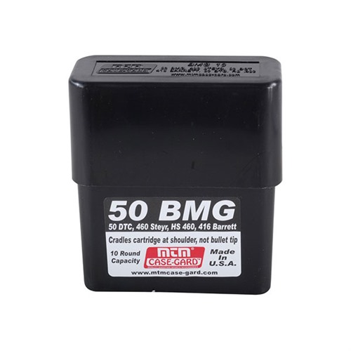 MTM Case-Gard BMG1040 Slip-Top Ammo Box  50 BMG Black Polypropylene 10rd