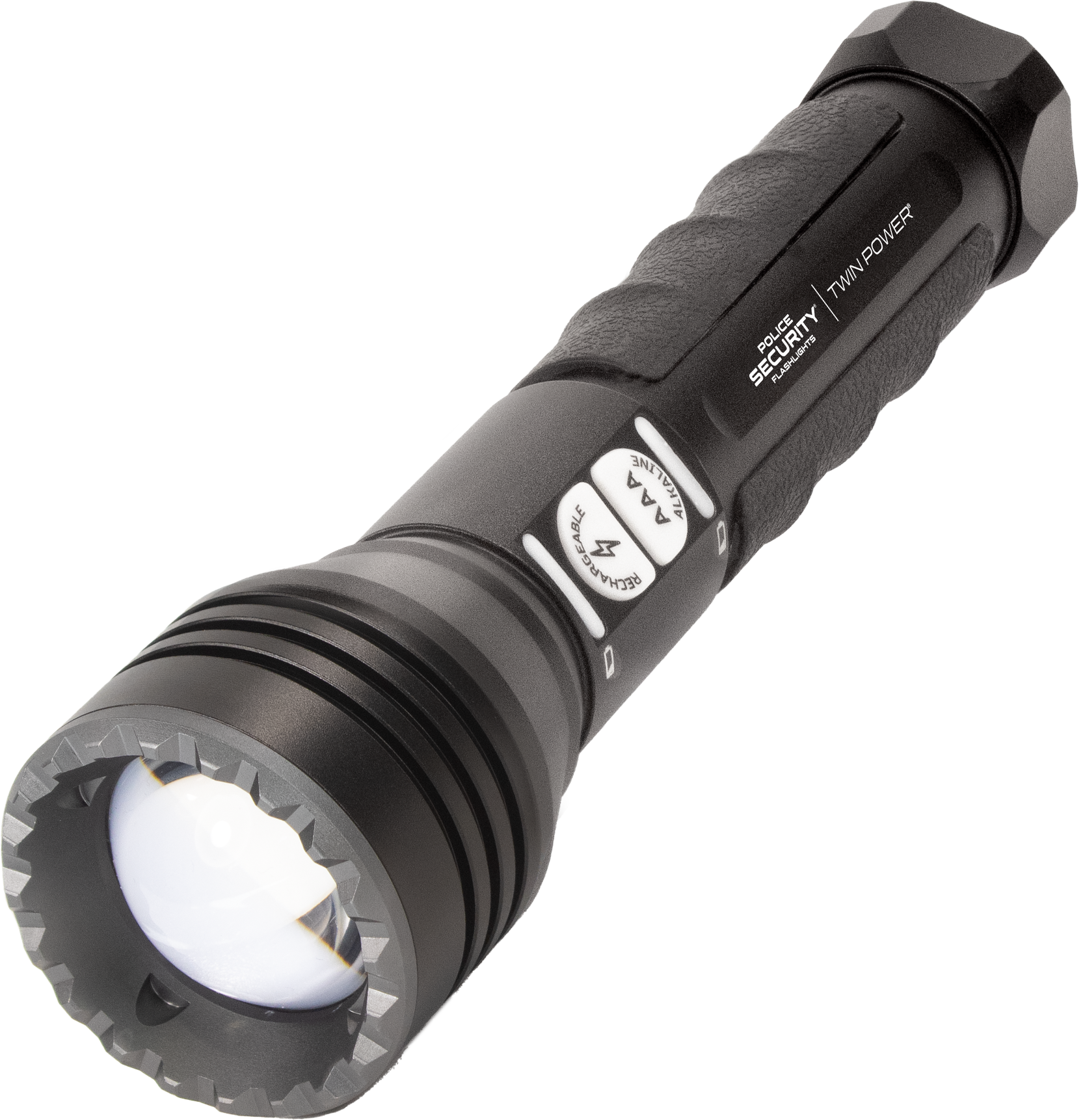 Lb Marketing 97741 Twin Power Long Throw Flashlight  Black 220/450 Lumens White LED