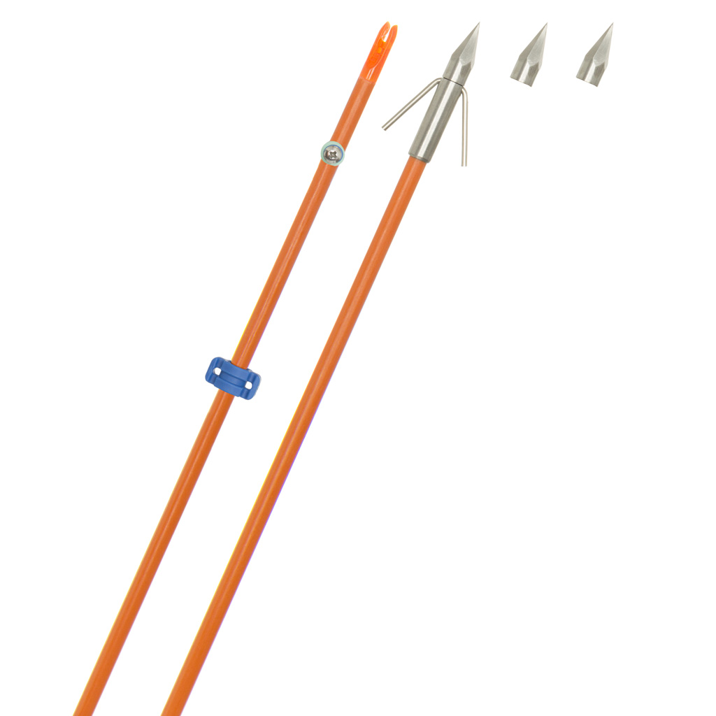 Fin Finder Raider Pro Bowfishing Arrow Orange with Big Head Point Fin Finder Raider Pro Bowfishing Arrow Orange with Big Head Point