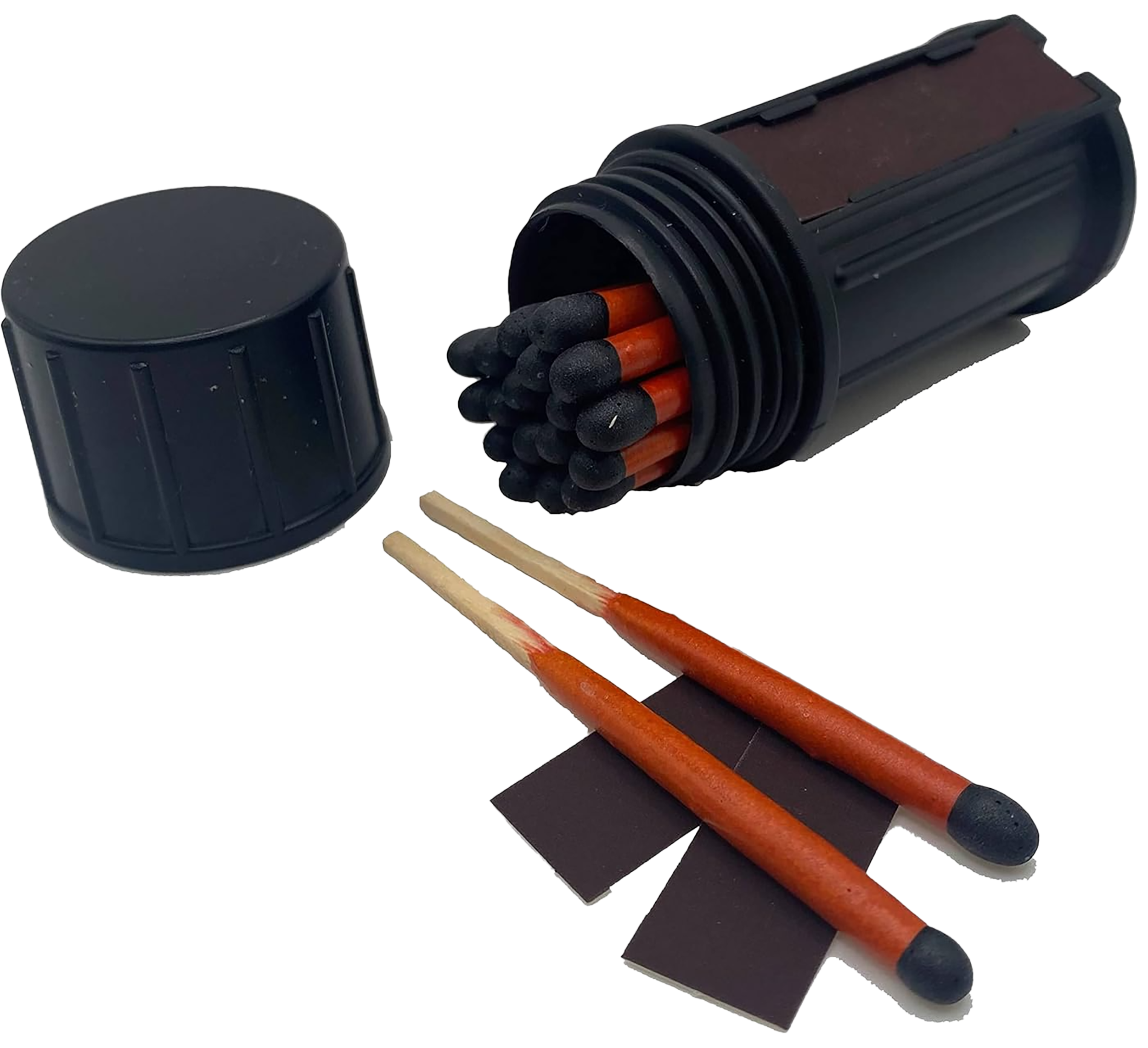 Black Beard Fire Starters MAT Stormproof Matches  Black/Red 3" Long 20 Matches - MAT - 860006832414