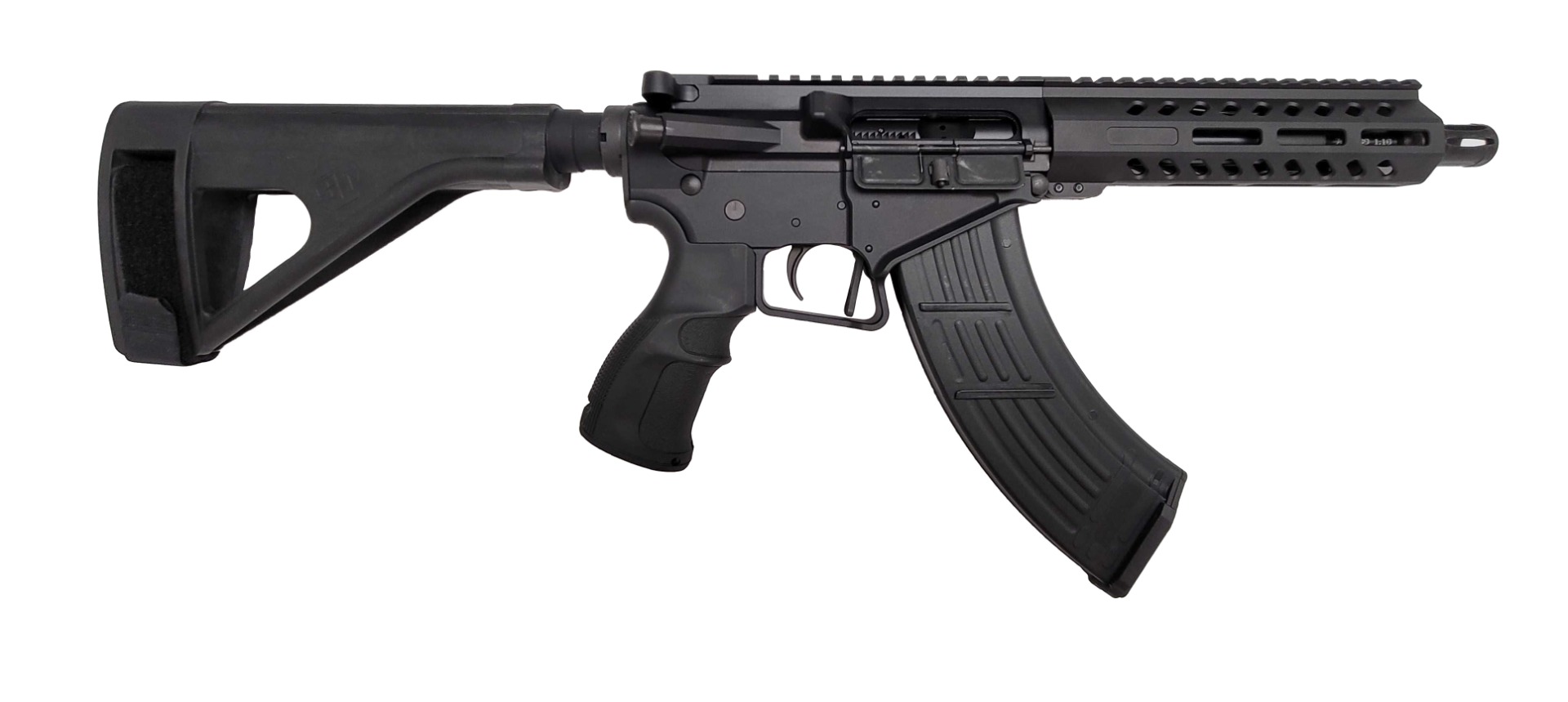 Silver Shadow Gilboa M43 Pistol - Black | 7.62x39 | 7.5" Barrel | 1:10 Twist | Gas Impingement | Stabilizing Brace