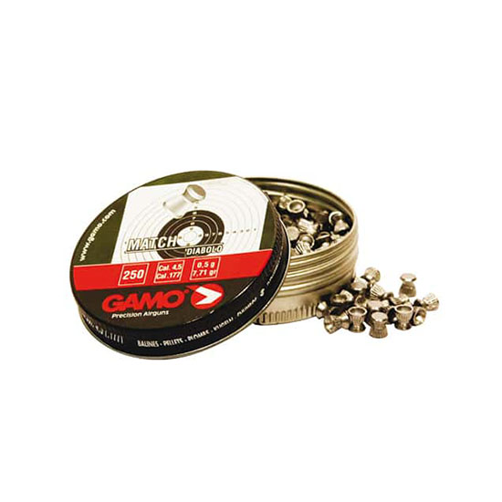 Gamo 6320034BL54 Match  177 Lead Flat Nose 500/Tin
