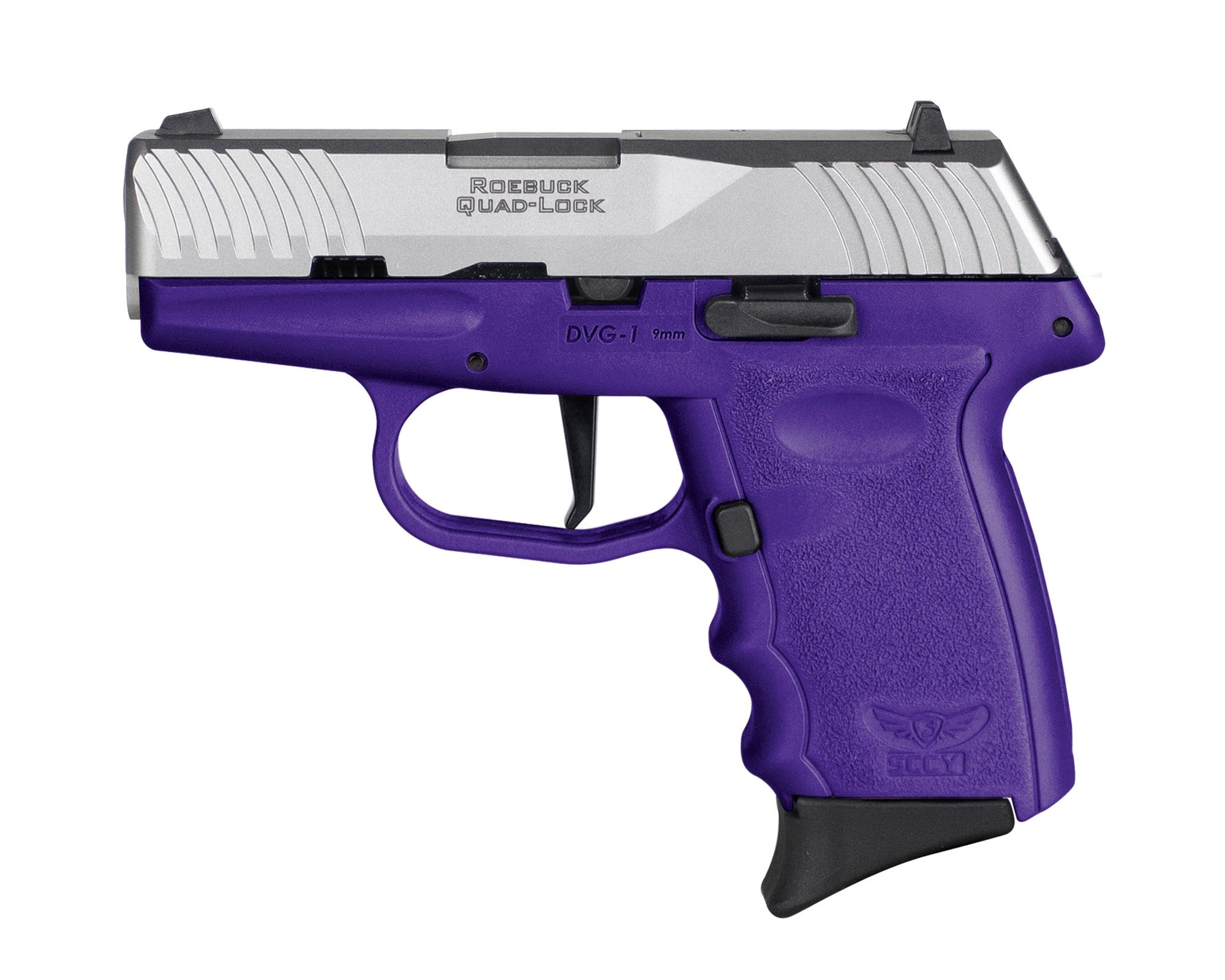 SCCY DVG-1 Handgun 9mm Luger 10rd Magazine 3.1" Barrel Striker Fired Stainless Slide/Purple Frame