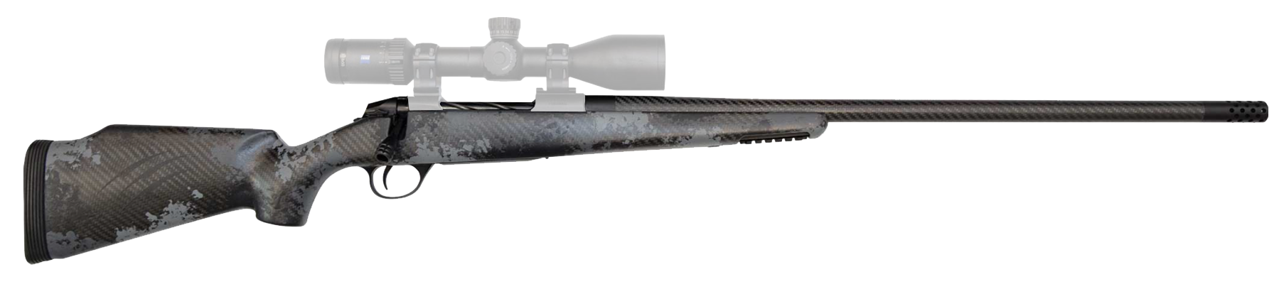 Fierce Firearms FCTRG300WSM24BBO CT Rage  300 WSM Caliber with 3+1 Capacity, 24" Carbon Fiber Barrel, Black Cerakote Metal Finish & Blackout Camo Fixed Fierce Tech C3 Stock, (Full Size)