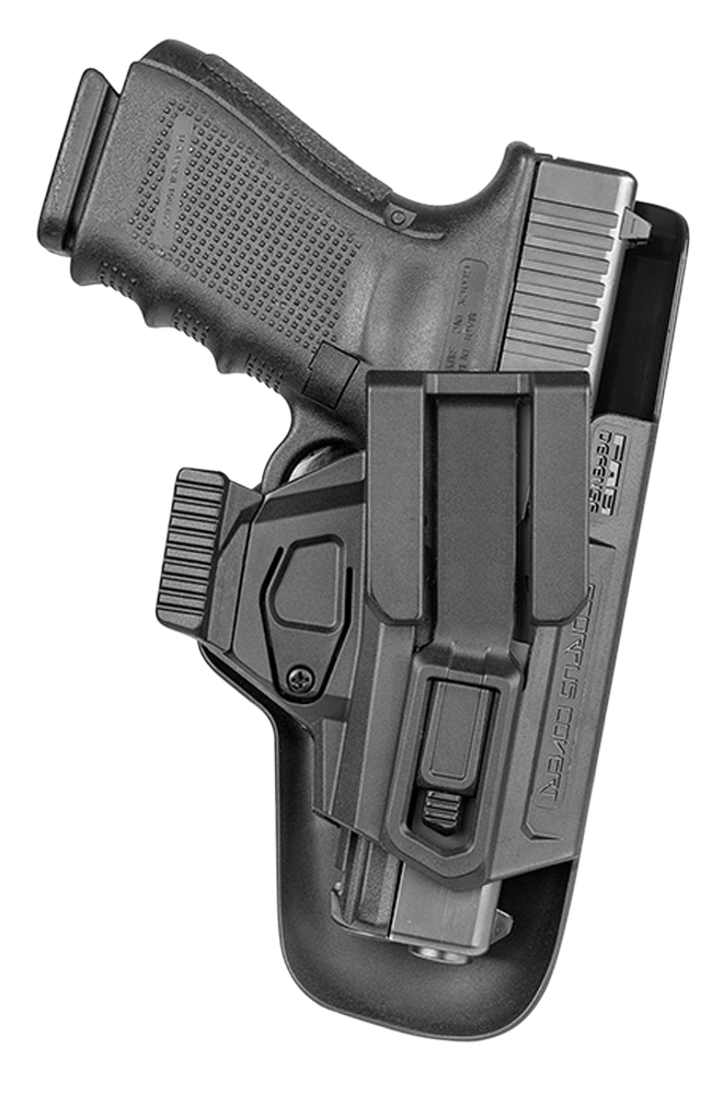 FAB Defense SCCG9B Scorpus Covert  IWB Black Polymer Belt Clip Compatible w/Glock 17/19/23/32 Belt 1.50-1.75" Wide Right Hand                                                                           