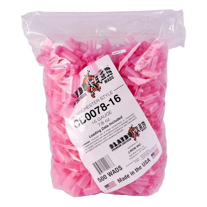 16GA 7/8OZ WADS PINK 500/BAG