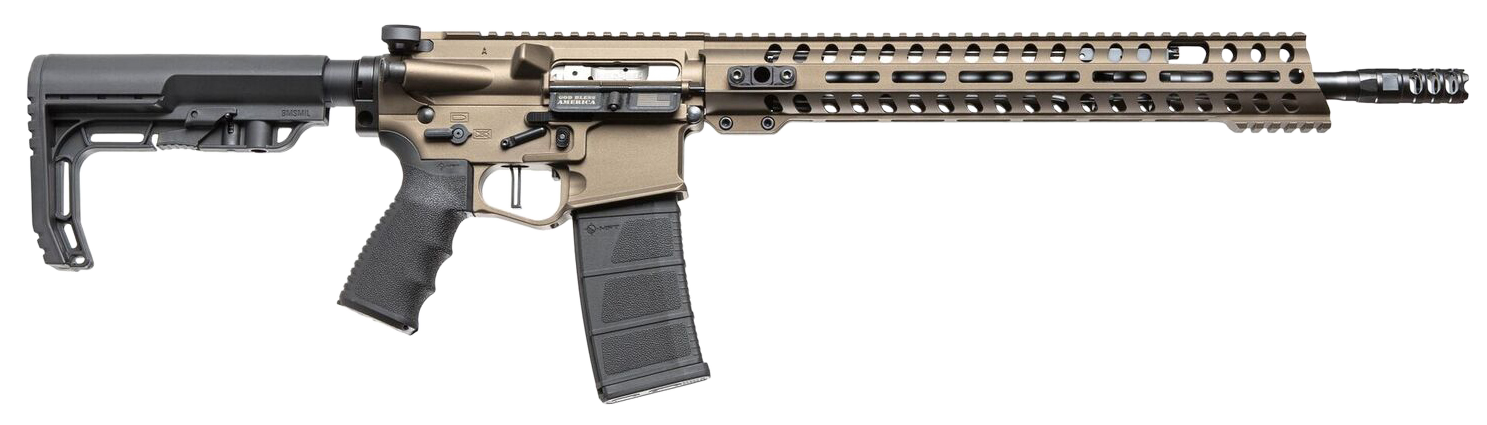 Patriot Ordnance Factory 00910 Renegade +  223 Rem,5.56x45mm NATO 16.50" 30+1 Burnt Bronze 6 Position MFT BMS Minimalist Stock