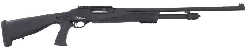 Iver Johnson PAS20 20GA, 24in. Barrel, 2rd, Synth. Stock & Pistol Grip - Black (PAS20PGBLK24)