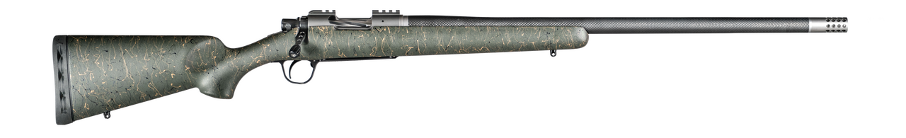 Christensen Arms CA10268H14233 Summit TI  Full Size 6.5 Creedmoor 4+1, 24" Natural Titanium Steel Threaded Barrel, Natural Titanium Aluminum Receiver Green w/Black/Tan Webbing Fixed Sporter Stock