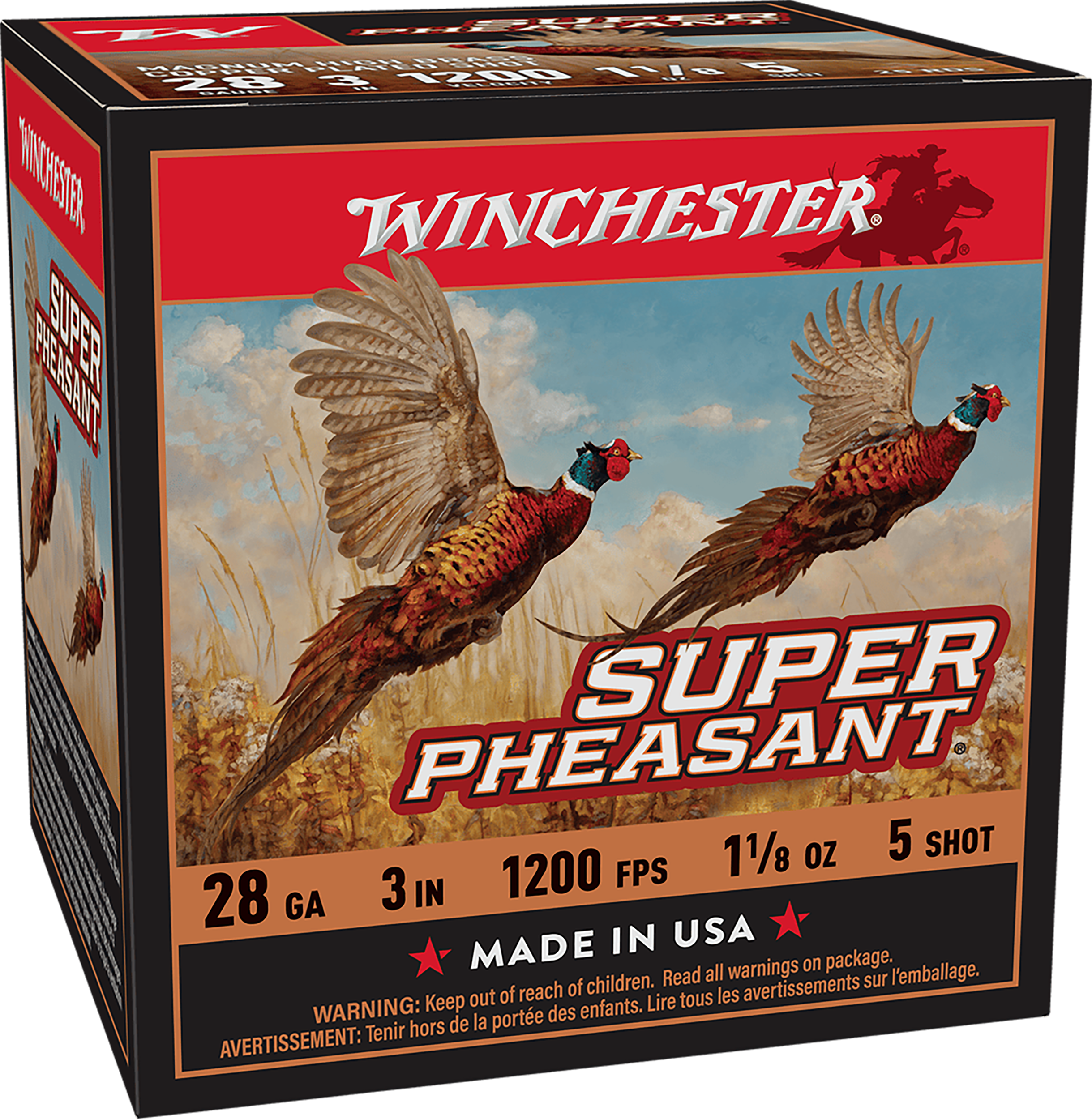 Winchester Super-X Super Pheasant Shotshell 28 ga. 3 in. 1 1/8 oz. 5 Shot 25 rd.