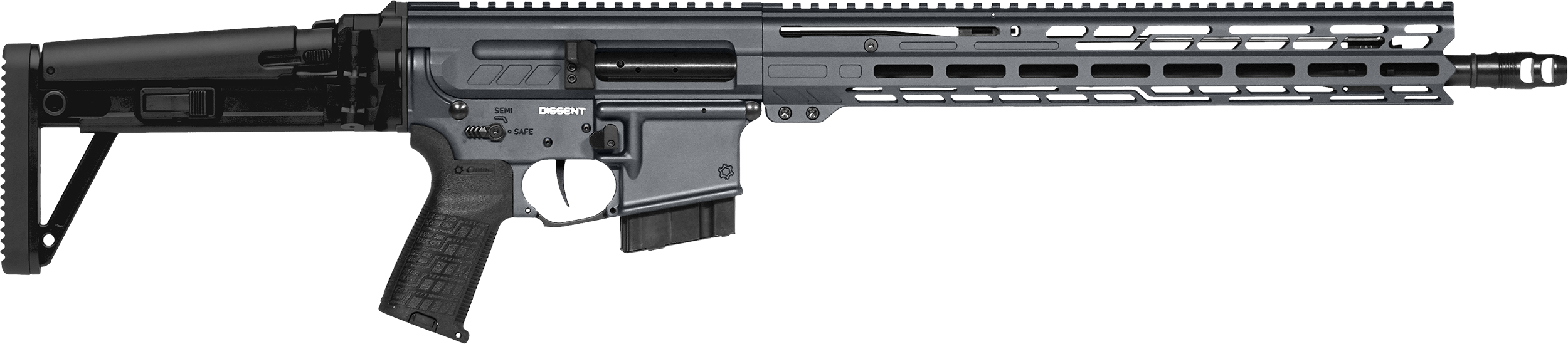 CMMG Dissent MK4 6mm ARC 16.10" 10+1 Sniper Gray Side Folding Stock Left Hand