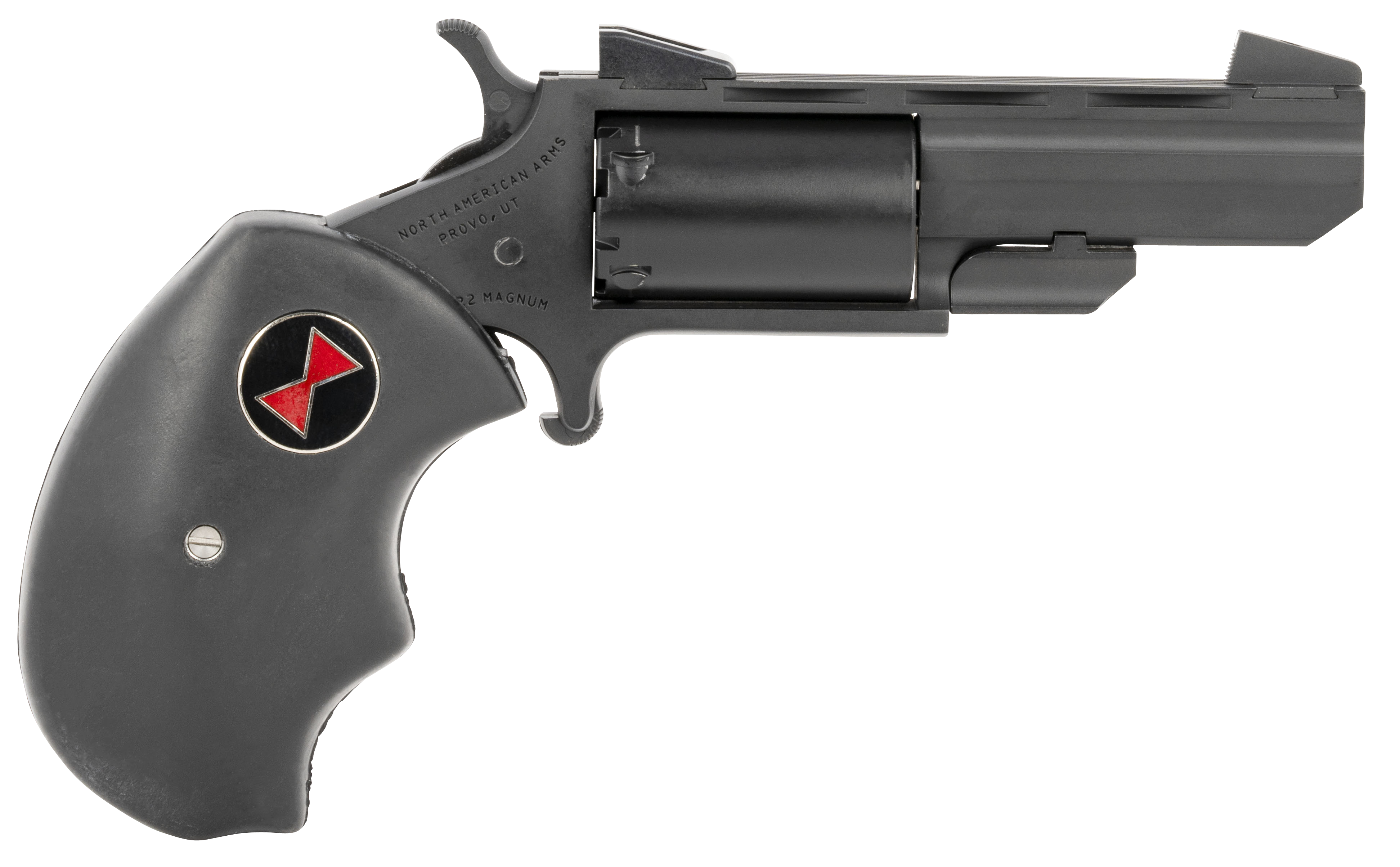 NAA Black Widow Revolver 22 WMR Matte Black w/ Oversized Grip 2 in. 5 rd.