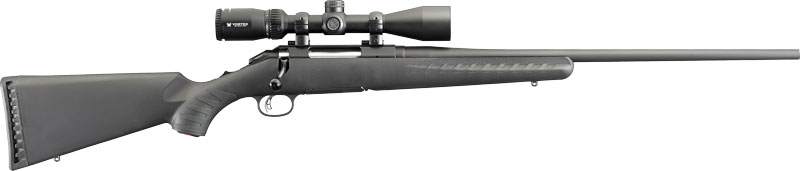 Ruger 16933 American  Full Size 30-06 Springfield 4+1 22" Matte Black Steel Barrel, Matte Black  Alloy Steel Receiver w/Picatinny Rail, Black Fixed Synthetic Stock, Vortex Crossfire II 3-9x40mm - 16933 - 736676169337